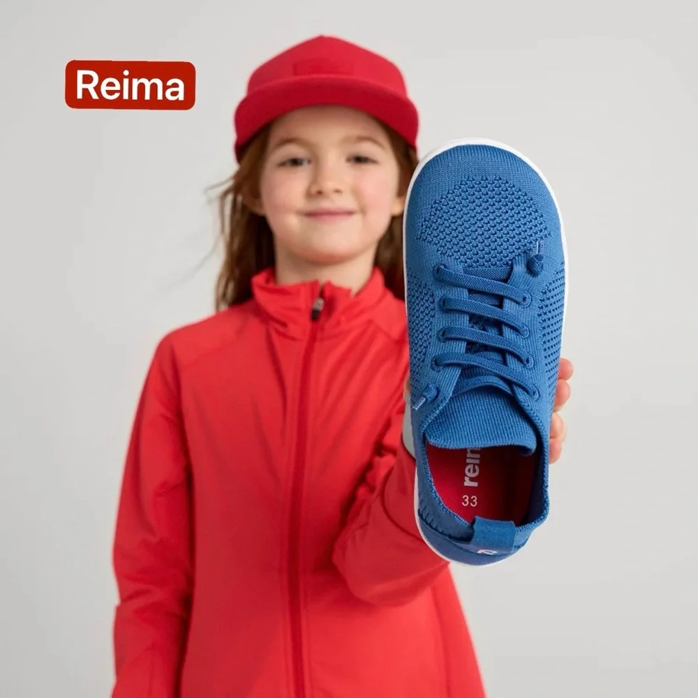 Reima Kids Blue Knit Sneaker - Breathable Everyday Shoe - Picture 1 of 16